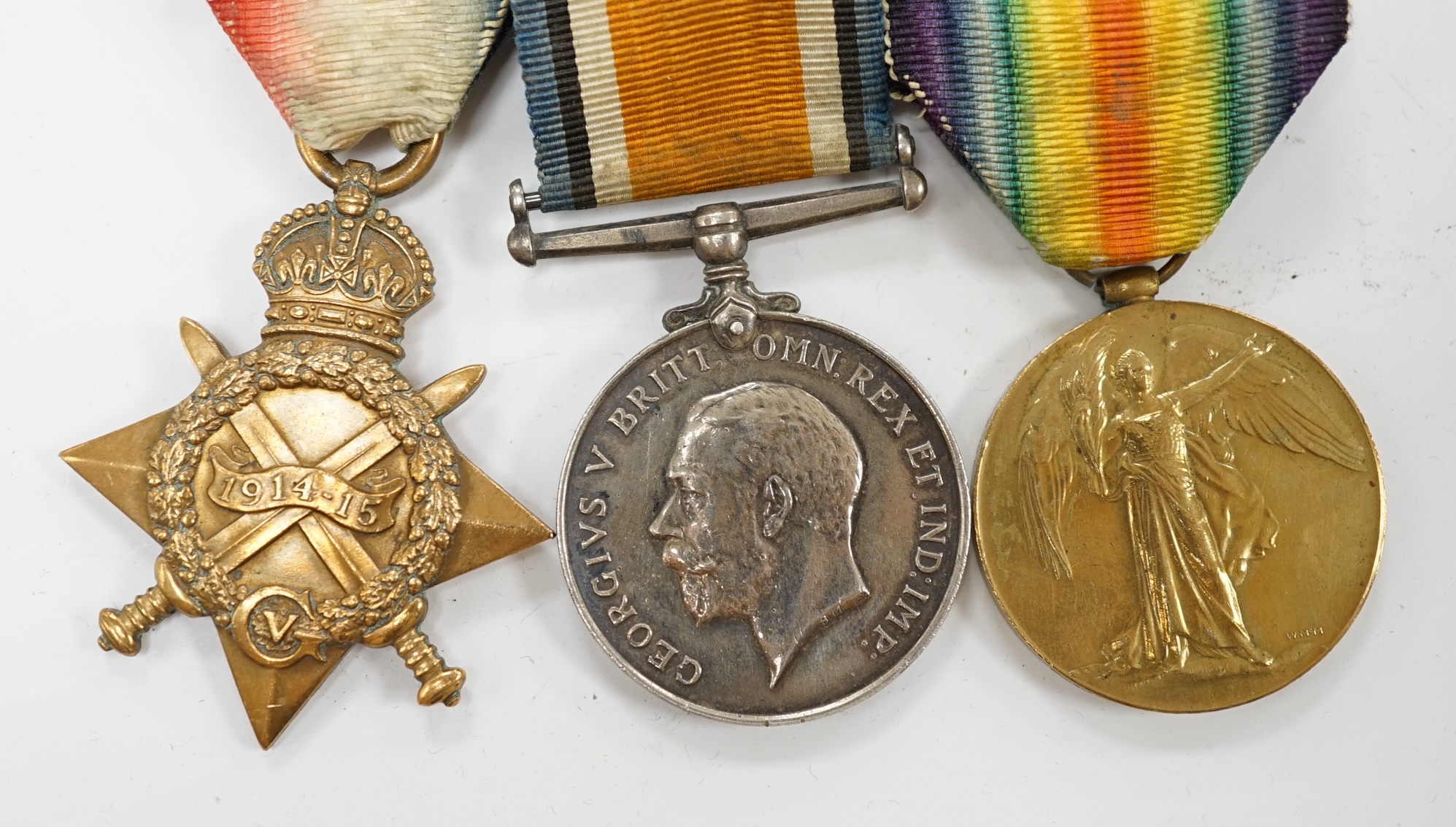 A First World War medal trio awarded to Staff Nurse M. Vavasour, Q.A.I.M.N.S.R. mounted together on a common pin. Condition - fair